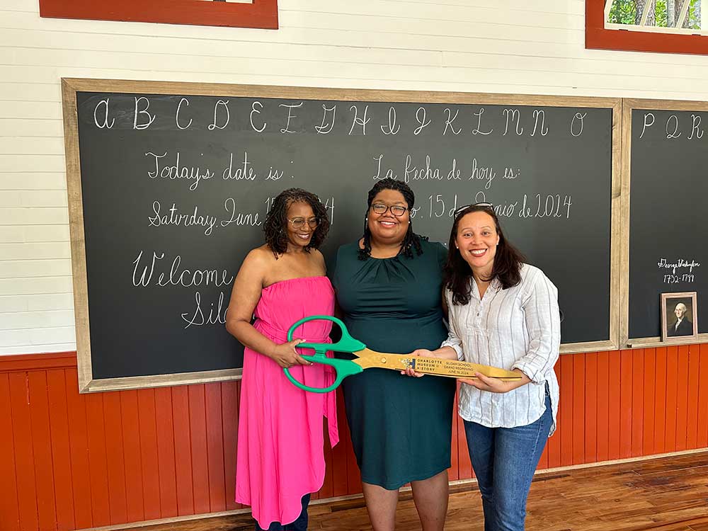 Charlotte Museum of History - with Terri White - CEO- grand opening of the Restored Siloam School opening